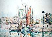 La Rochelle - Boats and House Paul Signac